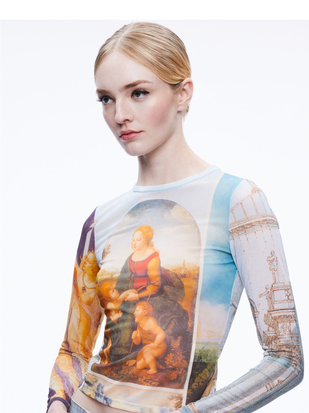 Alice and Olivia Delaina Sunday Dreaming Mesh Top
